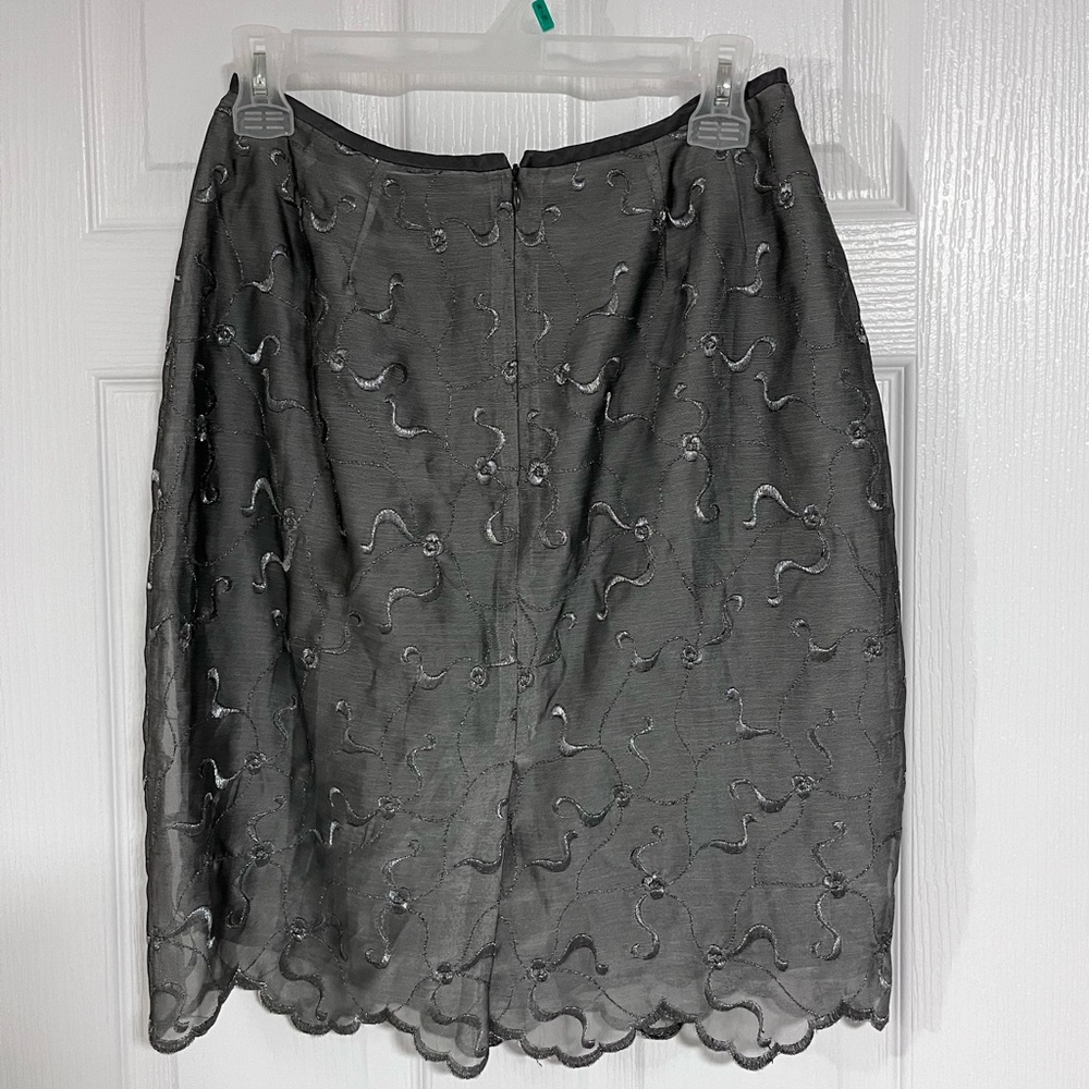 grey sparkle patterned skirt